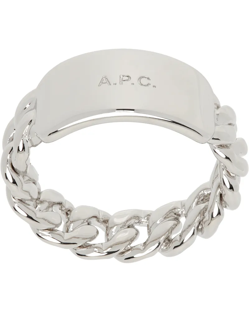 A.P.C. Silver Darwin Ring Rab
