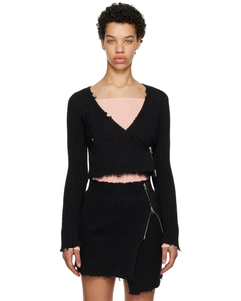 Maison Margiela Black Distressed Sweater 855m