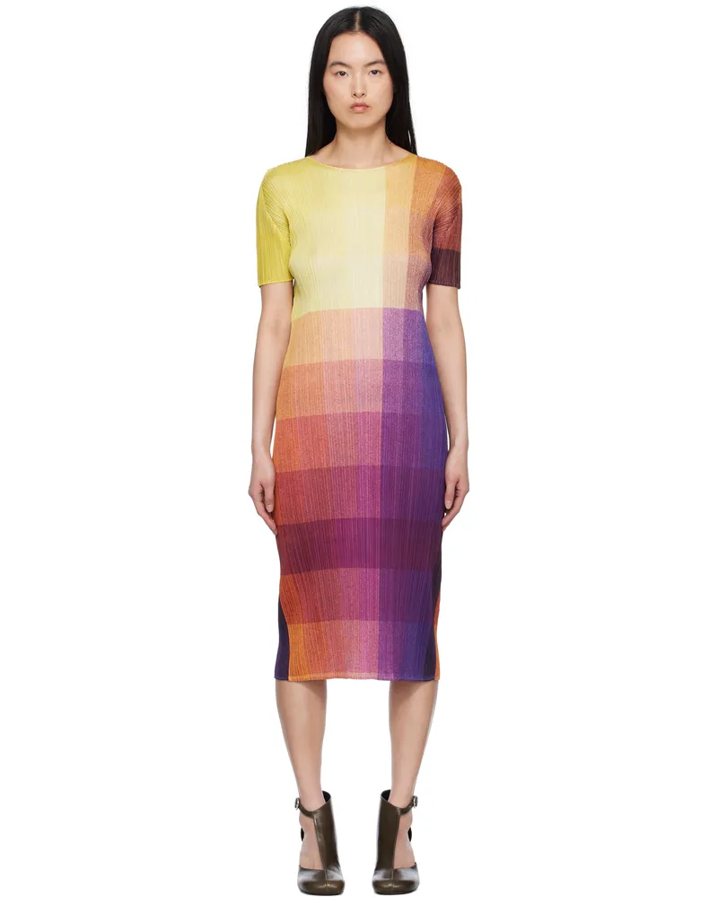 Issey Miyake Multicolor Photon Maxi Dress 52