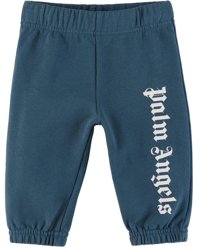 Palm Angels Baby Blue Overlogo Sweatpants Blue