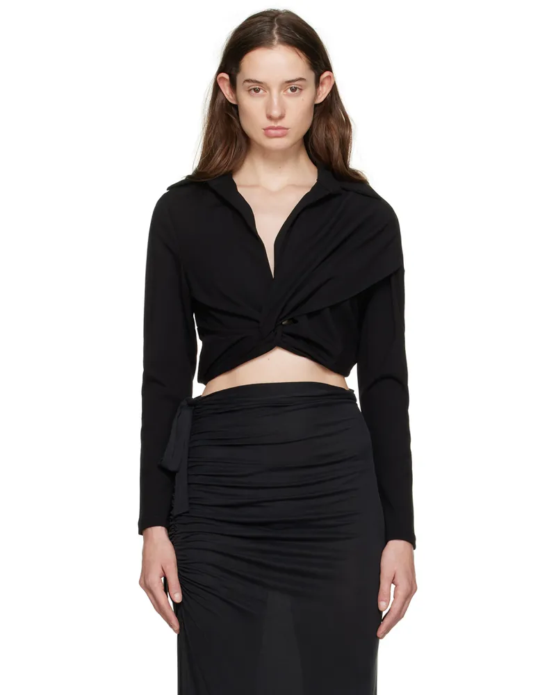 GAUGE81 Black Vallera Blouse 100
