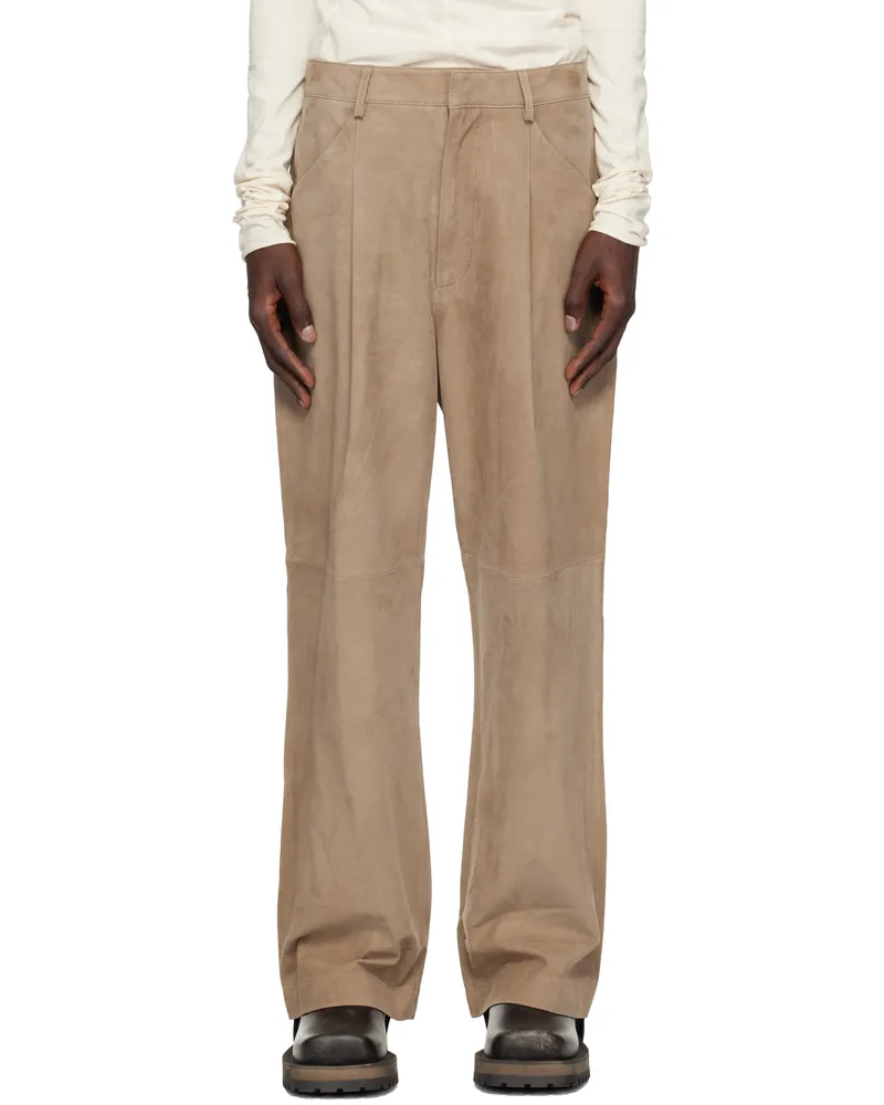 Entire Studios Tan DC Suede Trousers Stablesuede