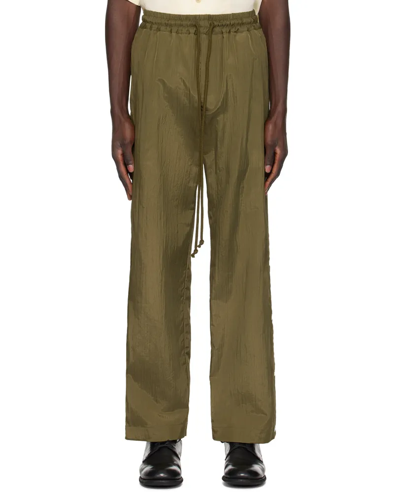 Song For The Mute Khaki Press-Stud Track Pants Khaki