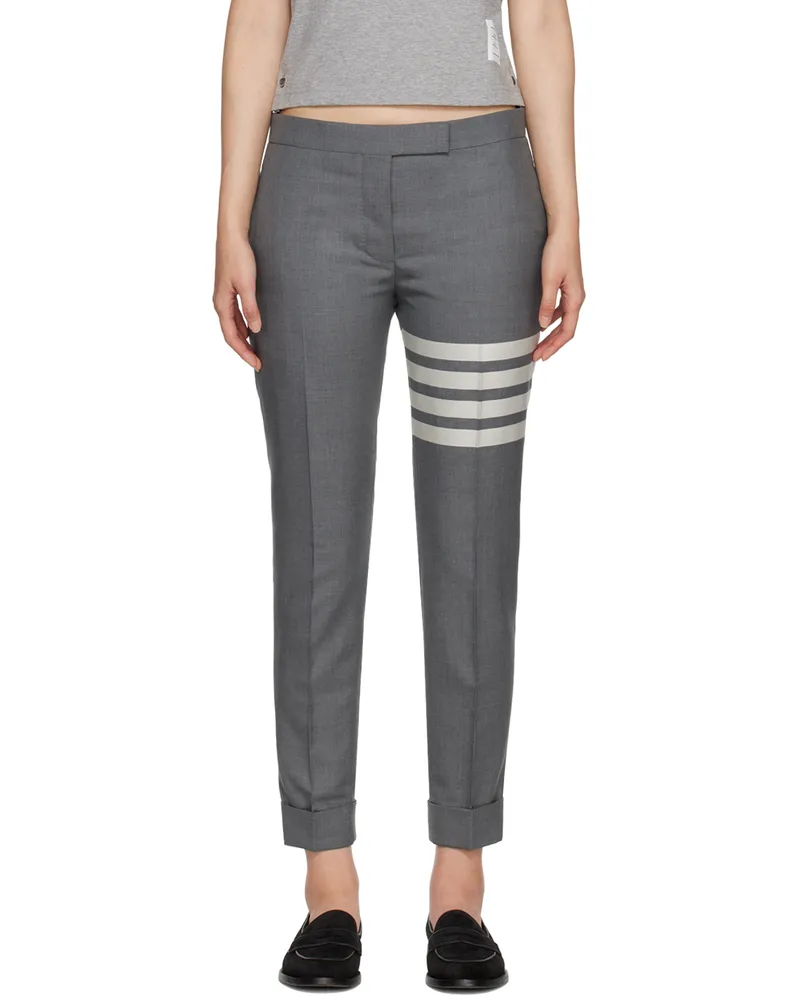 Thom Browne Gray 4-Bar Trousers 035