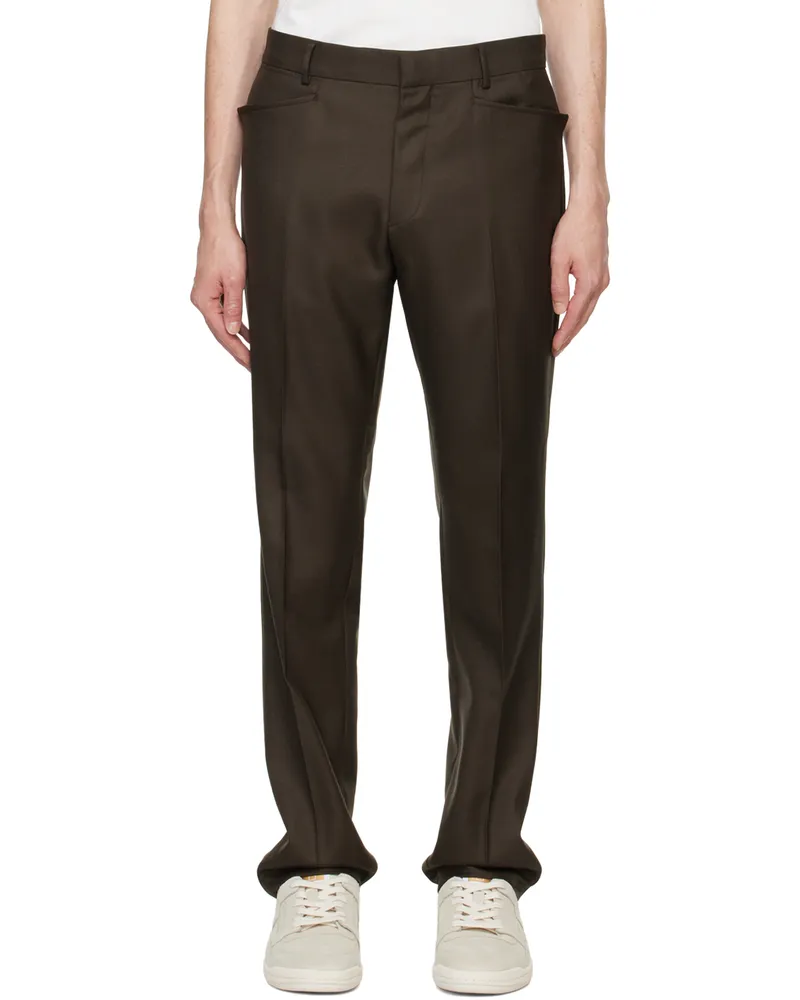 Tom Ford Brown Atticus Western Pocket Trousers Brown