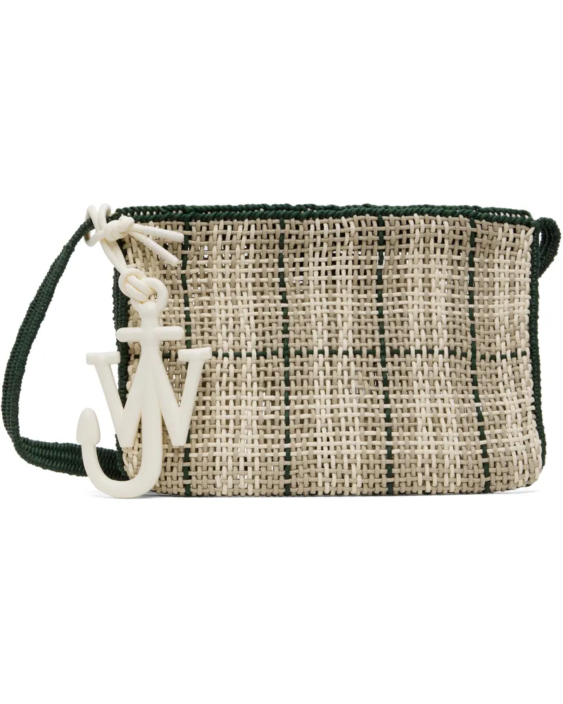 J.W.Anderson Gray & Green Checked Market Bag 563
