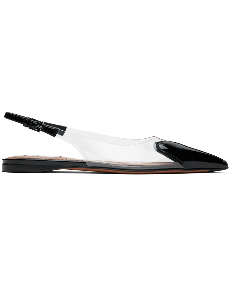 Alaïa Black 'Le Cœur' Slingback Ballerina Flats 999