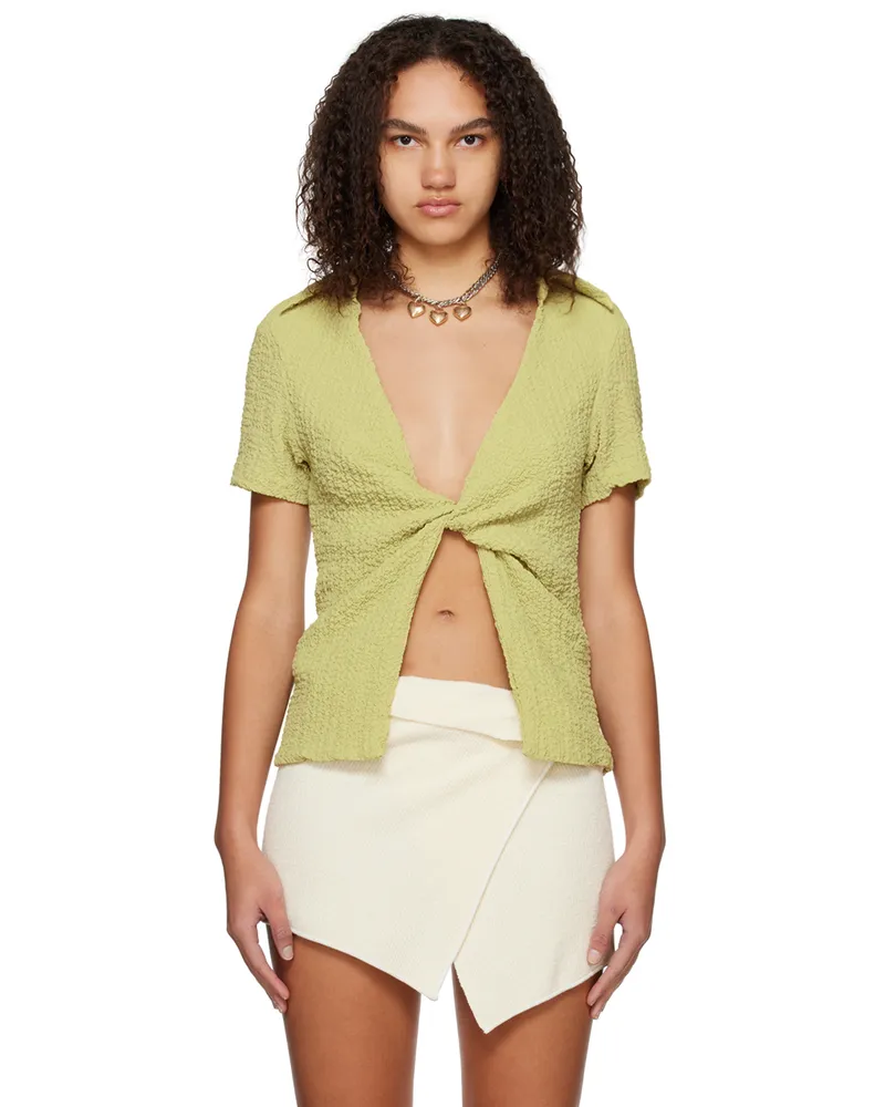 THIRD FORM Green Twist T-Shirt Mint