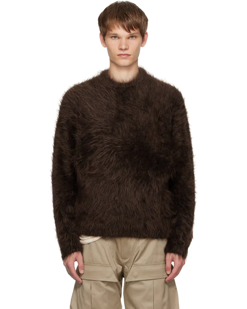 Thierry Mugler Brown Mohair Sweater Chocolate