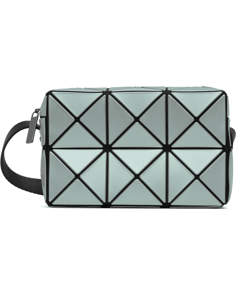 Issey Miyake Blue Cuboid Metallic Bag 71-lt.blue