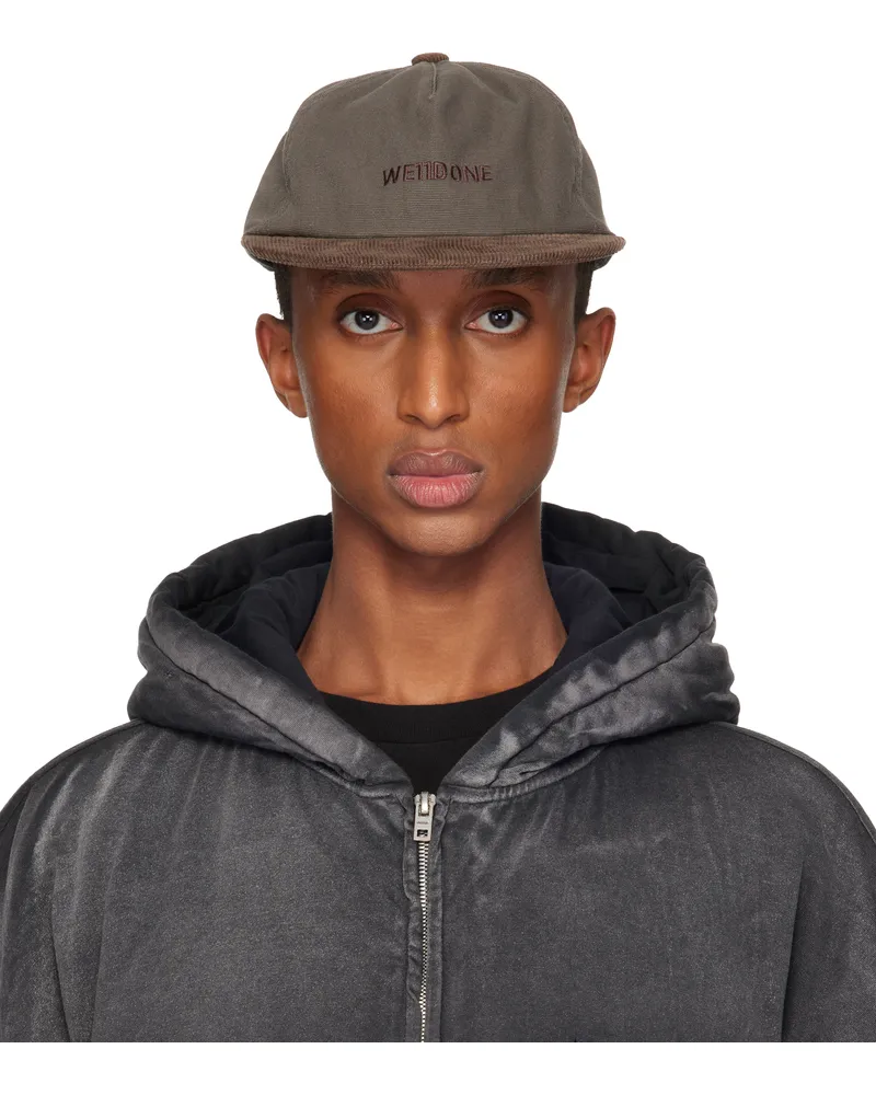 WE 11 DONE Gray & Brown Work Cap Grey