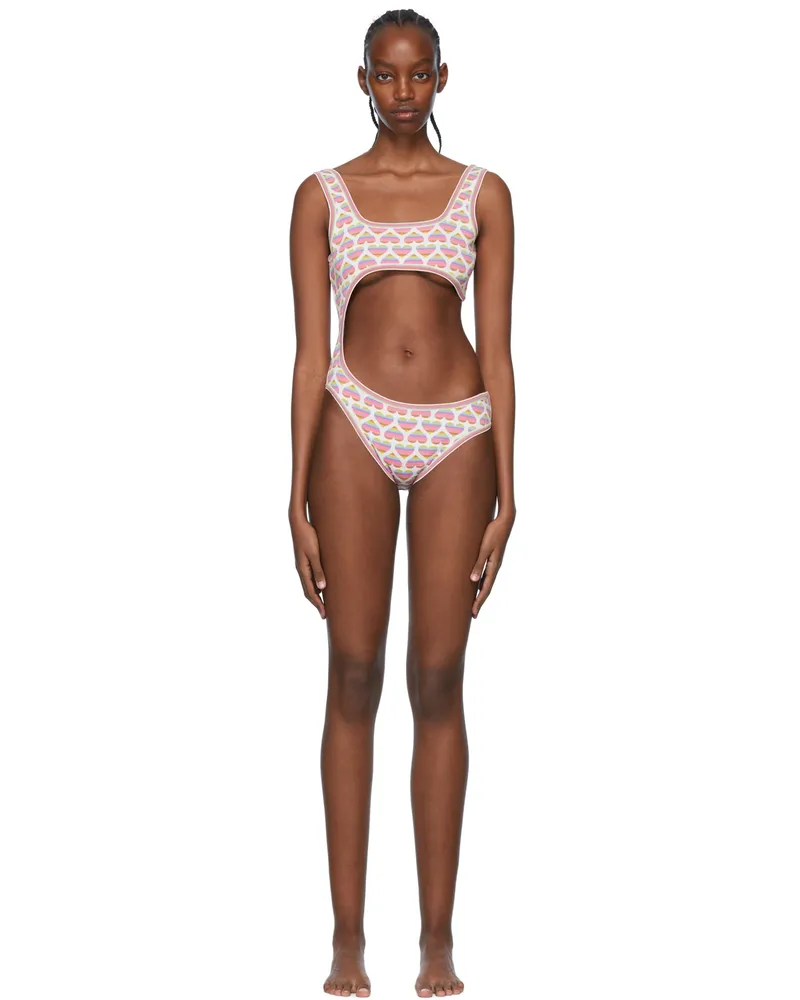 Marco Rambaldi SSENSE Exclusive Multicolor Viscose One-Piece Swimsuit 999