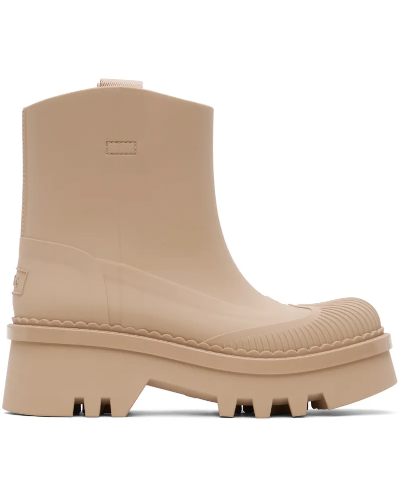 Chloé Beige Raina Rain Boots 26g