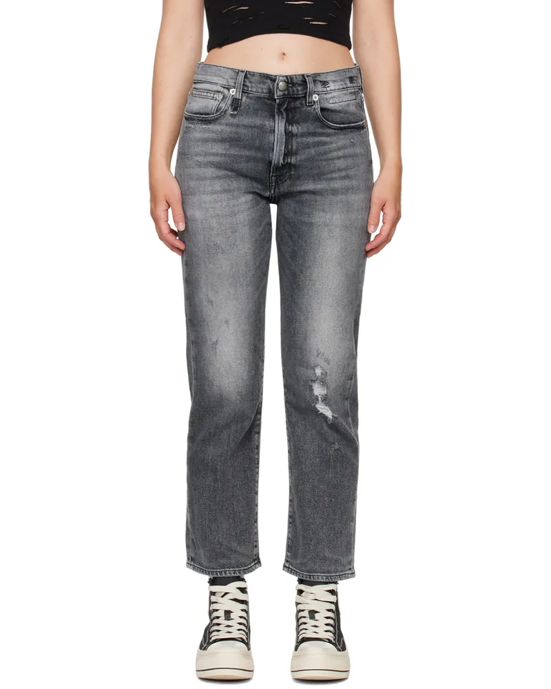 R13 Gray Boyfriend Jeans Vintage