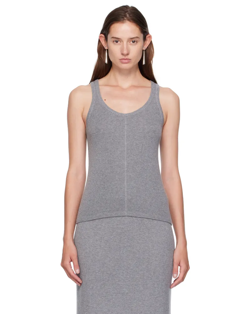 Lisa Yang Gray Meng Tank Top Deep