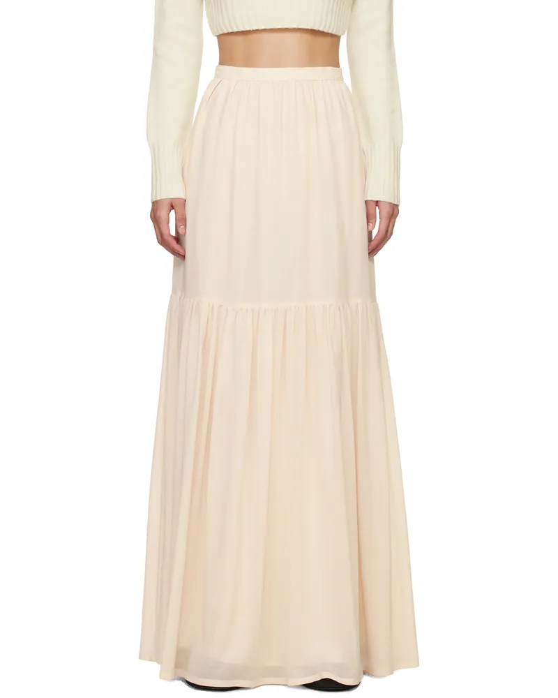 Max Mara Off-White Cafila Maxi Skirt 6