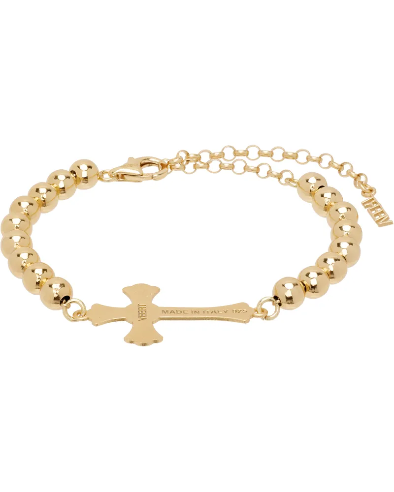 VEERT The Plain Cross' Bracelet Yellow