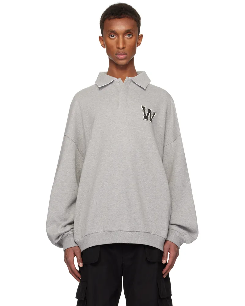 WE 11 DONE Gray Pearl Logo Polo M