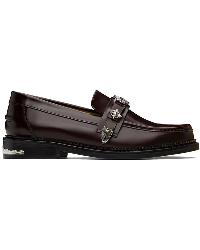 Toga SSENSE Exclusive Burgundy Loafers Burgundy