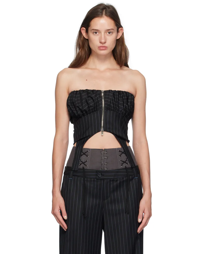 Andersson Bell Black Balloon Bustier Top Black