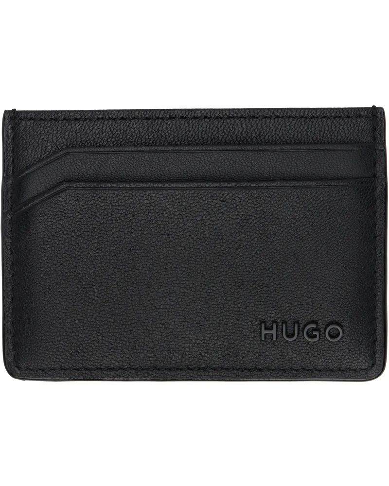HUGO BOSS Black Goatskin Card Holder 001-black
