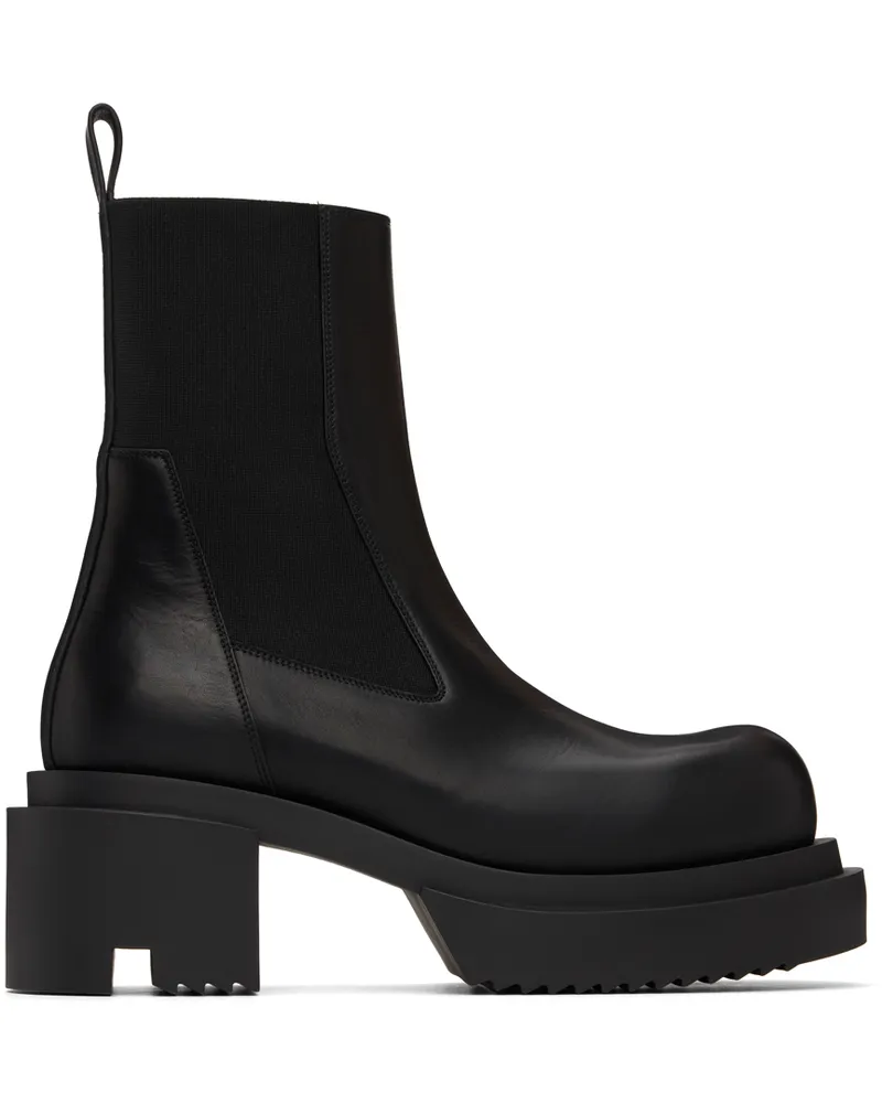 Rick Owens Black Porterville Beatle Bogun Chelsea Boots 09