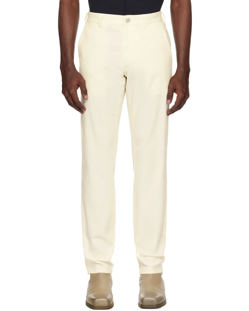 Theory Off-White Zaine Trousers Ivory