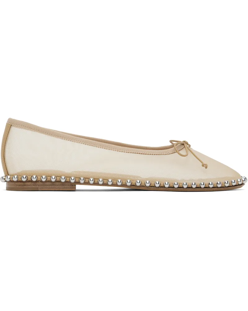 Alexander Wang Beige Lina Ballchain Ballerina Flats Nude