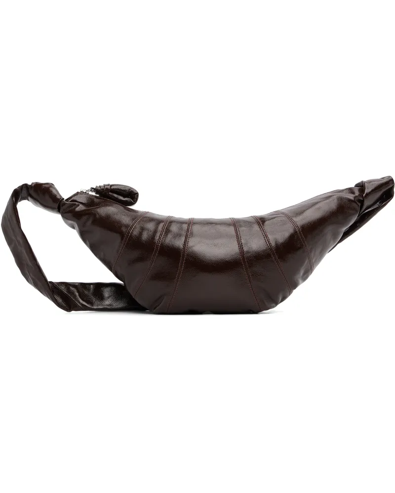 Christophe Lemaire Burgundy Medium Croissant Bag Br401