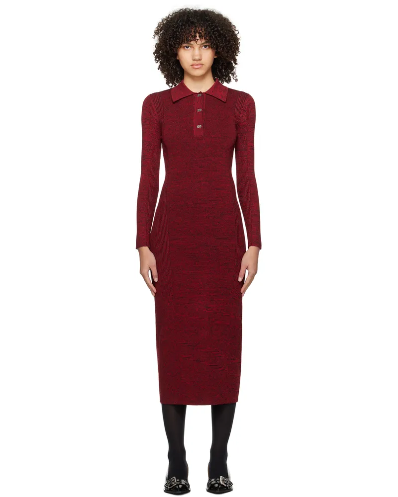 Ganni Red Polo Midi Dress 472