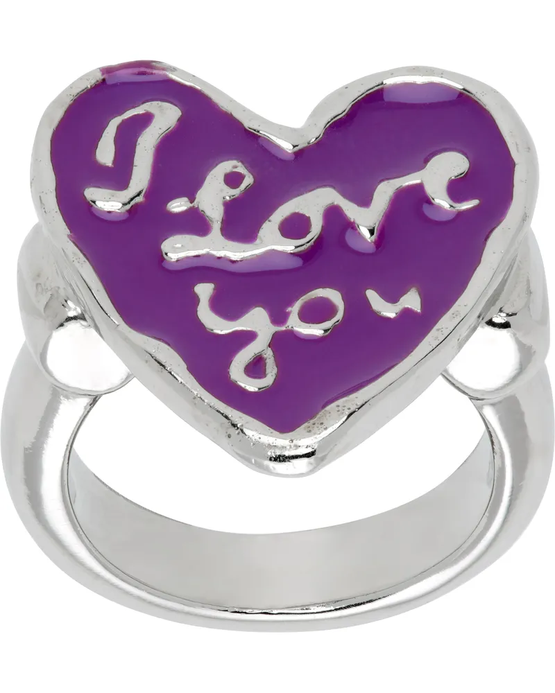 CHOPOVA LOWENA Silver Lovers Ring Pink