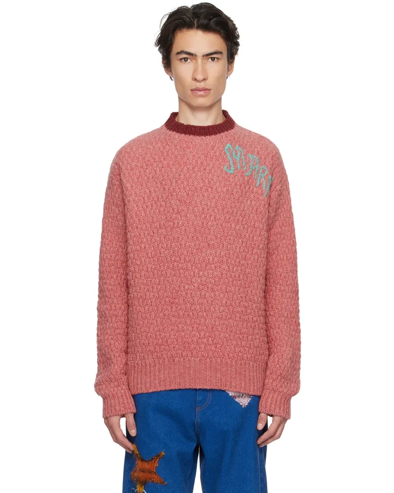 Marni Red Embroidered Sweater 00c54