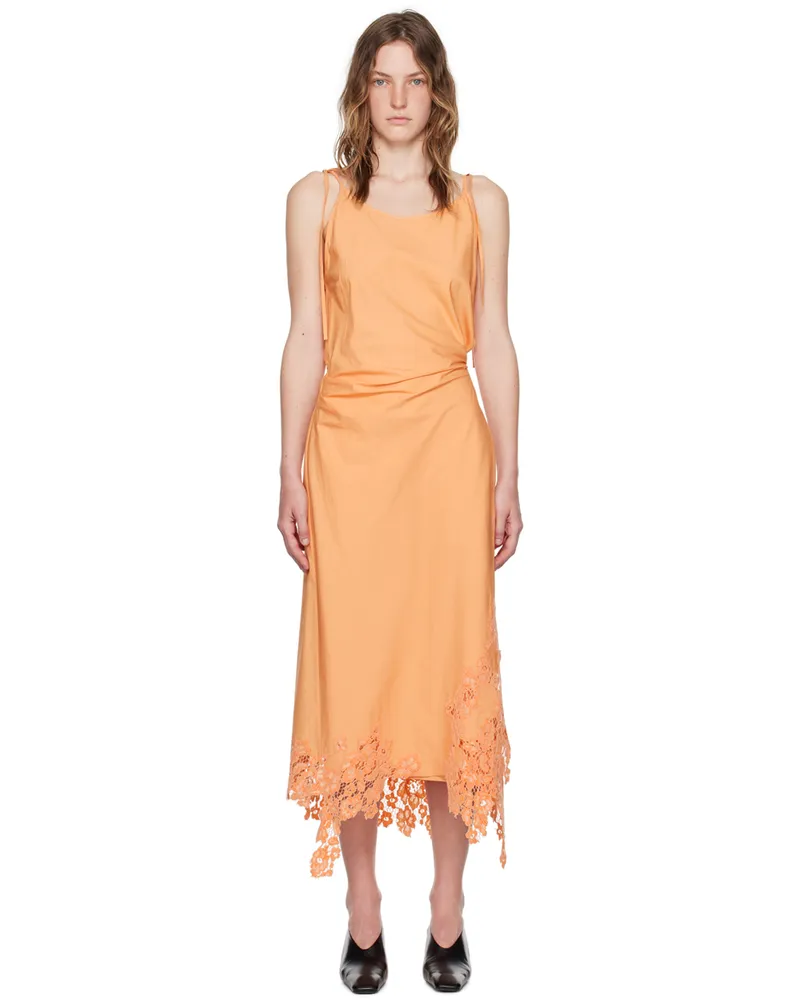 Acne Studios Orange Wrap Maxi Dress Dpi