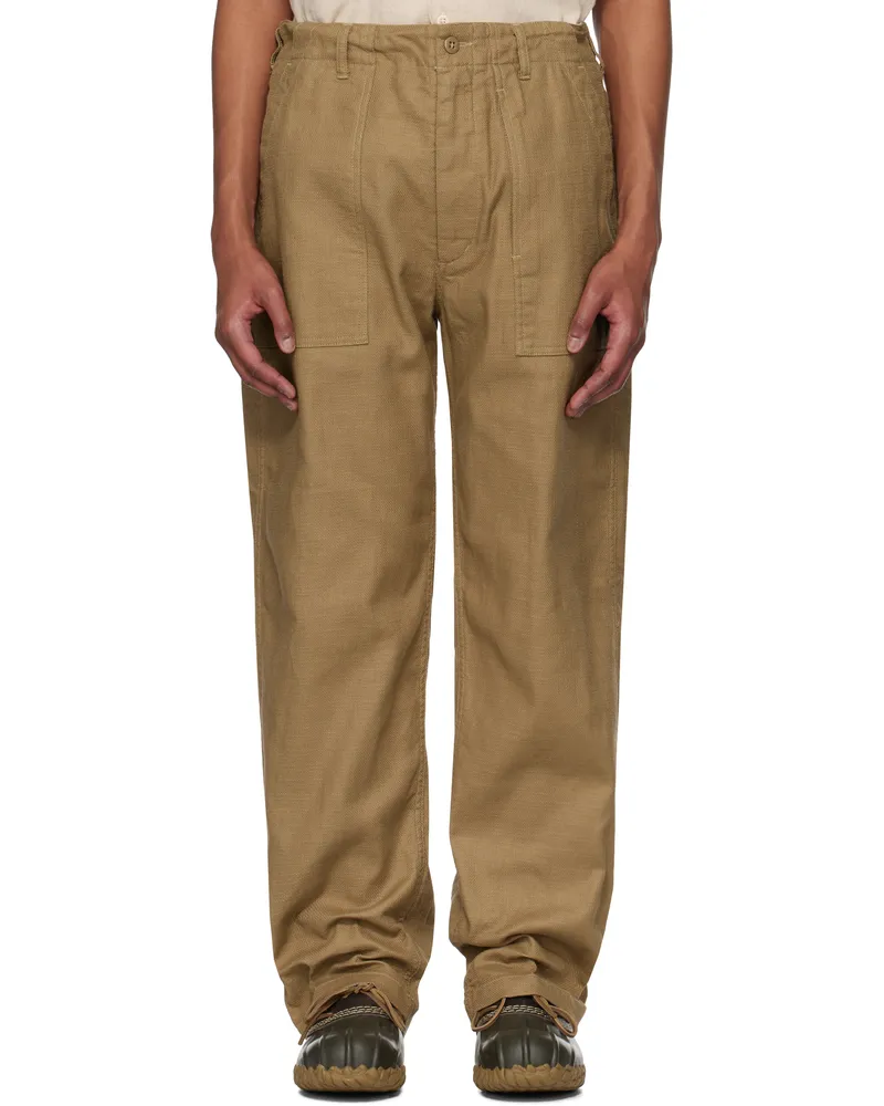 Engineered Garments Beige Fatigue Trousers Zt215