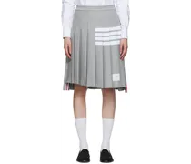 Gray 4-Bar Midi Skirt