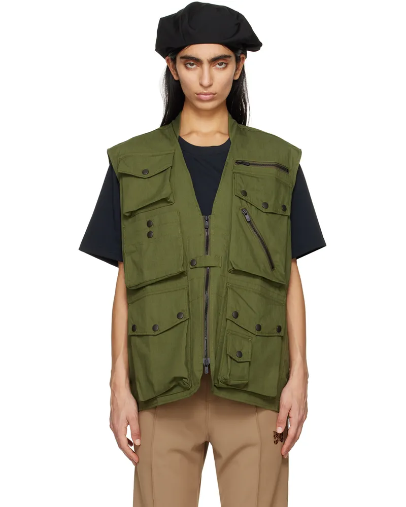 NEEDLES Khaki Field Vest A-olive