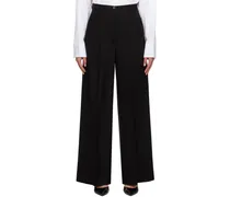 Black Flat-Front Trousers