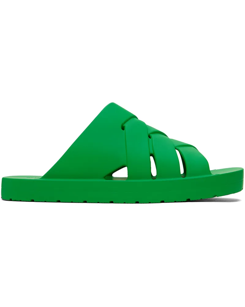 Bottega Veneta Green Rubber Sandals 3708