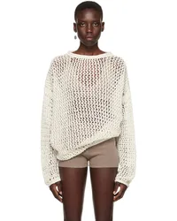 Lauren Manoogian Off-White Big Net Sweater Bbone