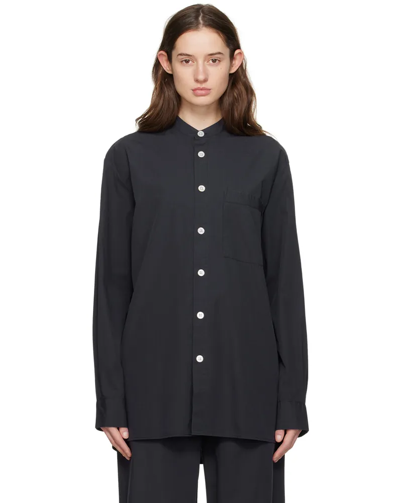 TEKLA Navy Birkenstock Edition Pyjama Shirt Slate