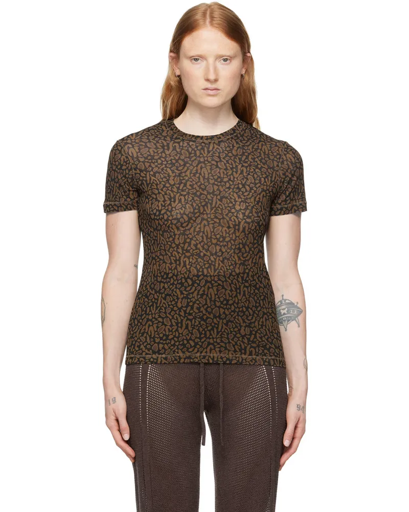 Nanushka Brown Guy T-Shirt Brown