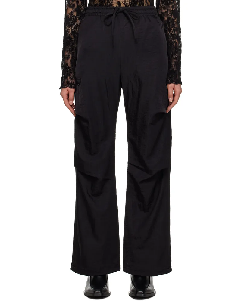Youth Black Adjustable Track Pants Black