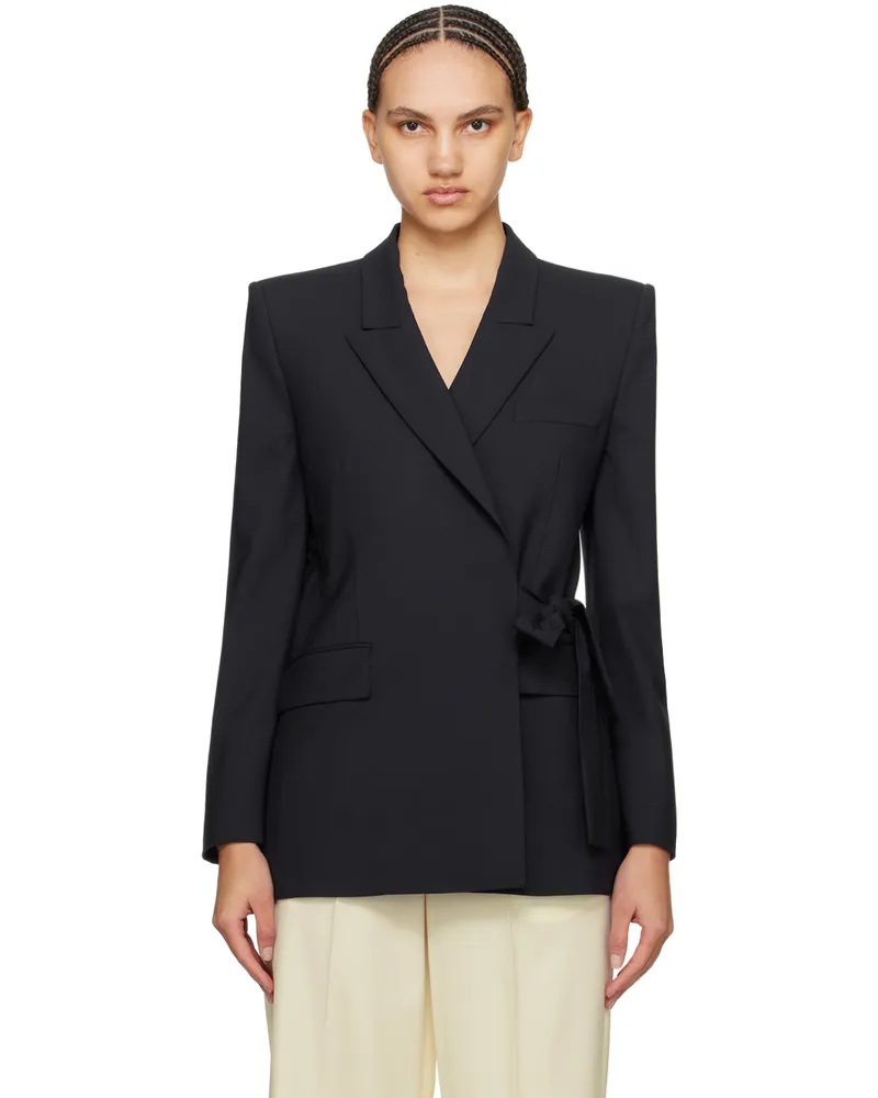 MSGM Navy Self-Tie Blazer 89