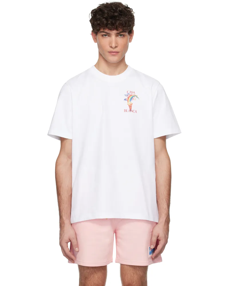 Casablanca Paris White Nature Teacher T-shirt White