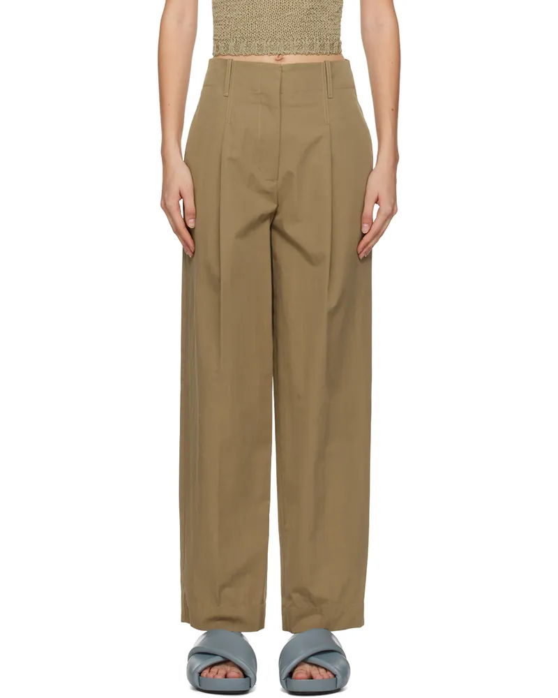 Nothing Written Brown Mailo Trousers Camel