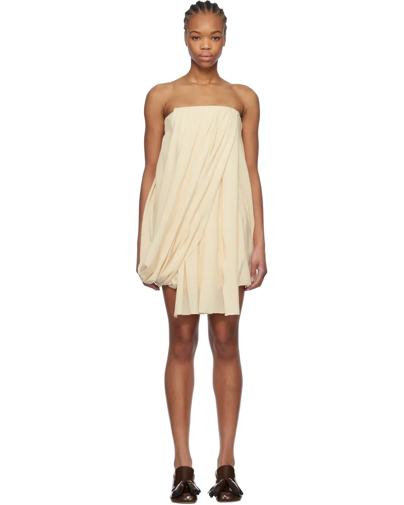 J.W.Anderson Off-White Draped Bustier Minidress 006
