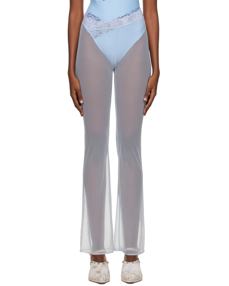 VAILLANT SSENSE Exclusive Blue Sheer Trousers Meshblue