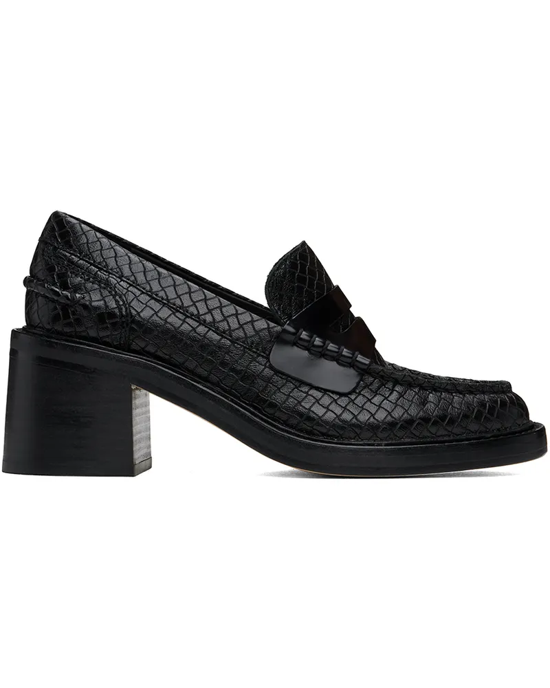 Rag & Bone Black Carter Leather Loafer Heels Blkbktw