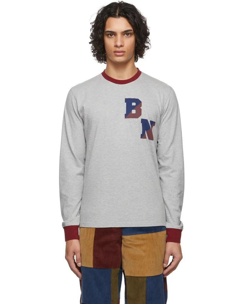 Noah NYC Grey Baracuta Edition Ringer T-Shirt 117
