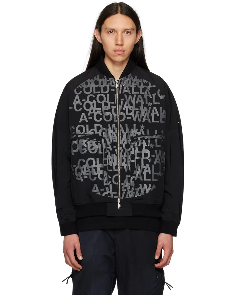 ACW* Black Printed Bomber Jacket Black
